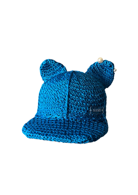 Blue Crochet Cap