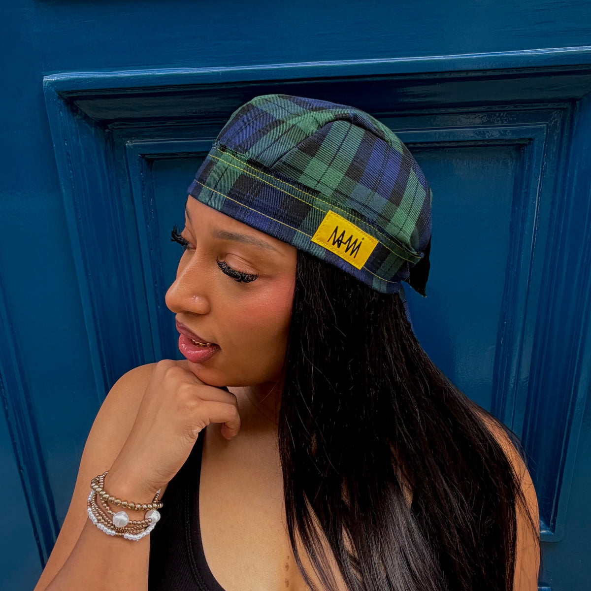 Green Biker Cap