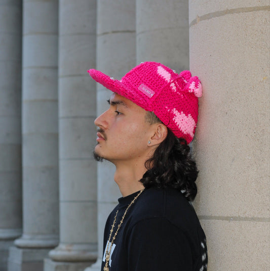 Pink Camo Crochet Cap